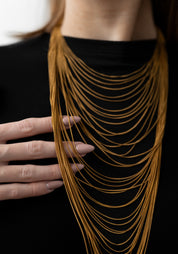 Plated Draped Chain Necklace