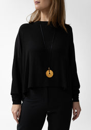 Gold Plated Floral Medallion Necklace