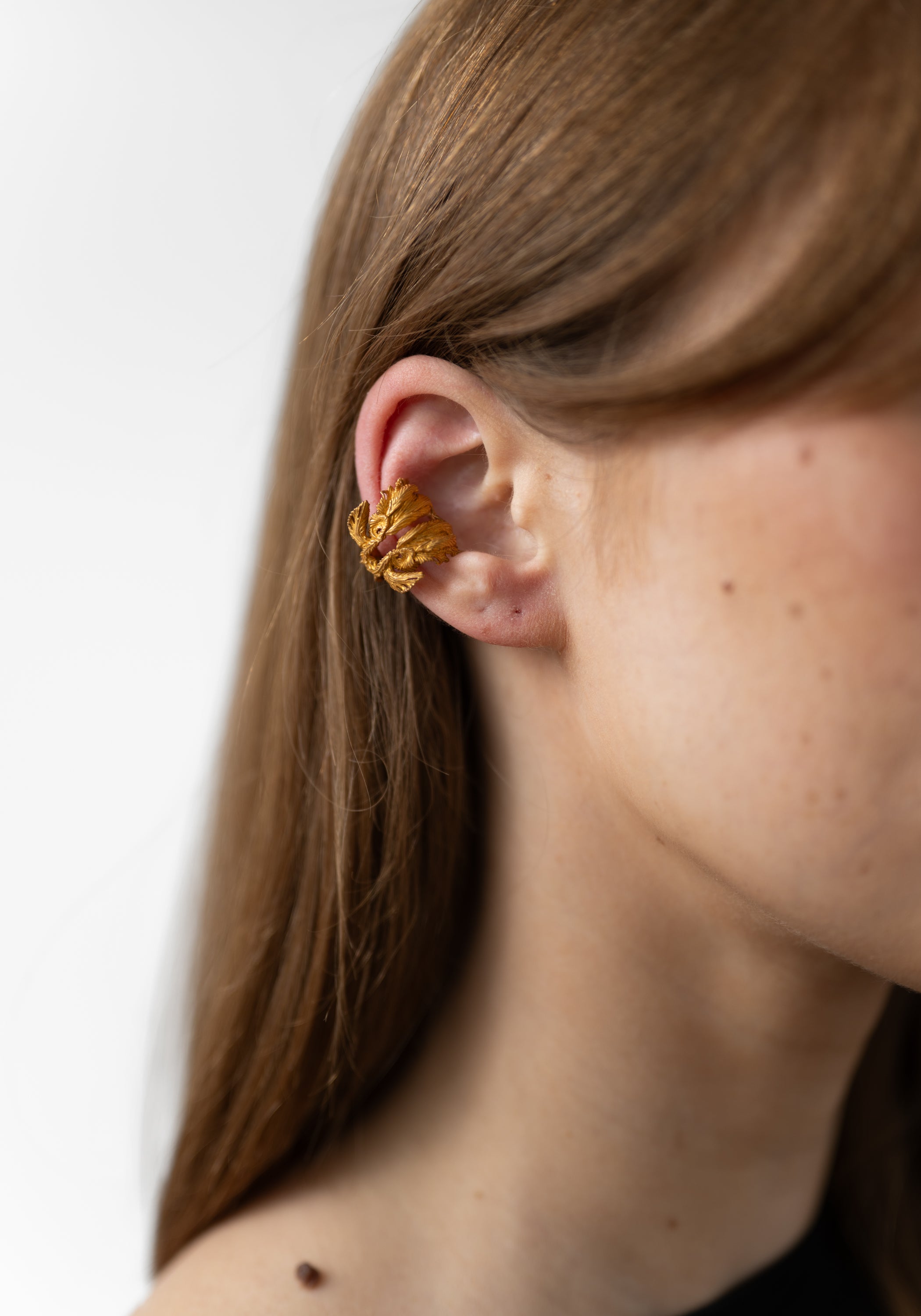 Plated Doubled Acanthus Ear Cuff
