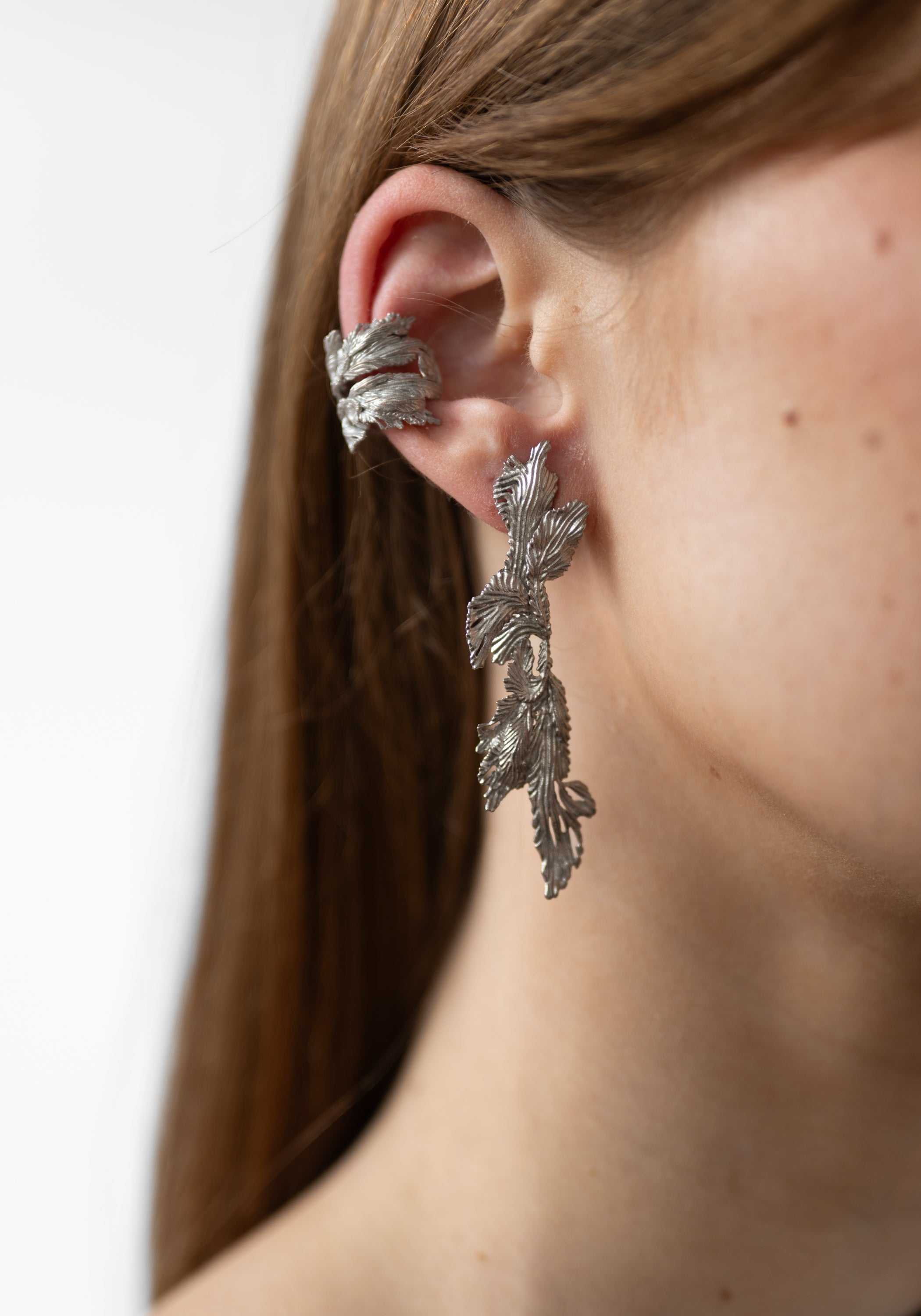 Plated Acanthus Earrings