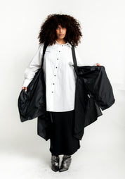 Transformable Back Details Hooded Jacket