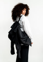 Transformable Back Details Hooded Jacket