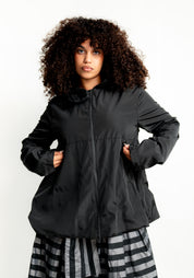 Transformable Back Details Hooded Jacket