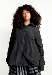 Transformable Back Details Hooded Jacket