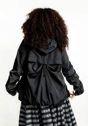 Transformable Back Details Hooded Jacket