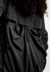 Transformable Back Details Hooded Jacket