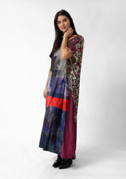 Pixels and Lace Print Viscose Tube Dress