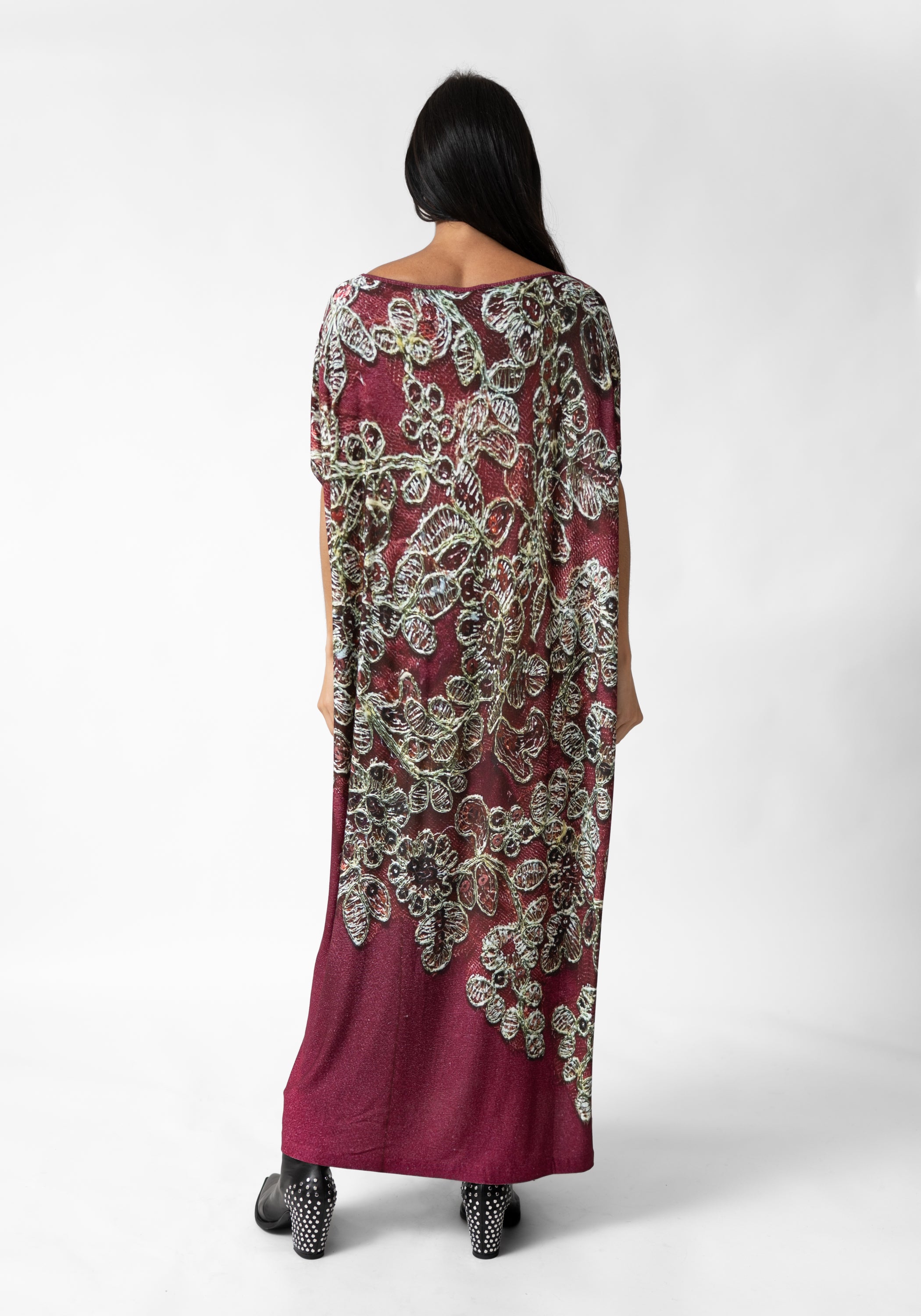 Pixels and Lace Print Viscose Tube Dress
