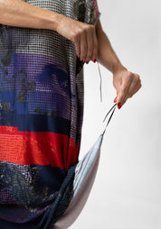 Pixels and Lace Print Viscose Tube Dress