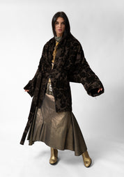Oversized Drop Shoulder Brocade Jacket