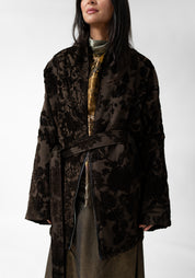 Oversized Drop Shoulder Brocade Jacket