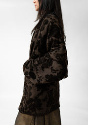 Oversized Drop Shoulder Brocade Jacket