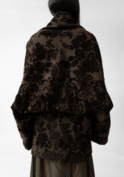 Oversized Drop Shoulder Brocade Jacket