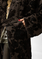 Oversized Drop Shoulder Brocade Jacket