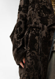Oversized Drop Shoulder Brocade Jacket