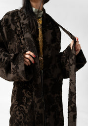 Oversized Drop Shoulder Brocade Jacket