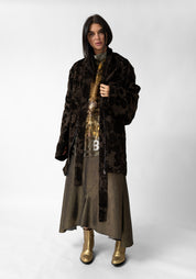 Oversized Drop Shoulder Brocade Jacket