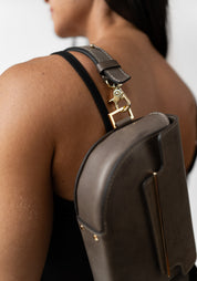 Rivolta Taupe Leather Sling Bag - December Thieves