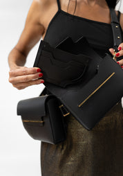 Rivolta Black Leather Sling Bag - December Thieves