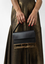 Leather and 22k Gold Plate Synapsis Base Bag