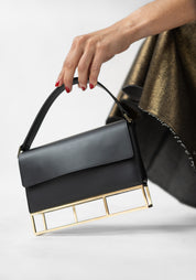 Leather and 22k Gold Plate Synapsis Base Bag