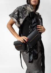 Rivolta Black Leather Sling Bag - December Thieves