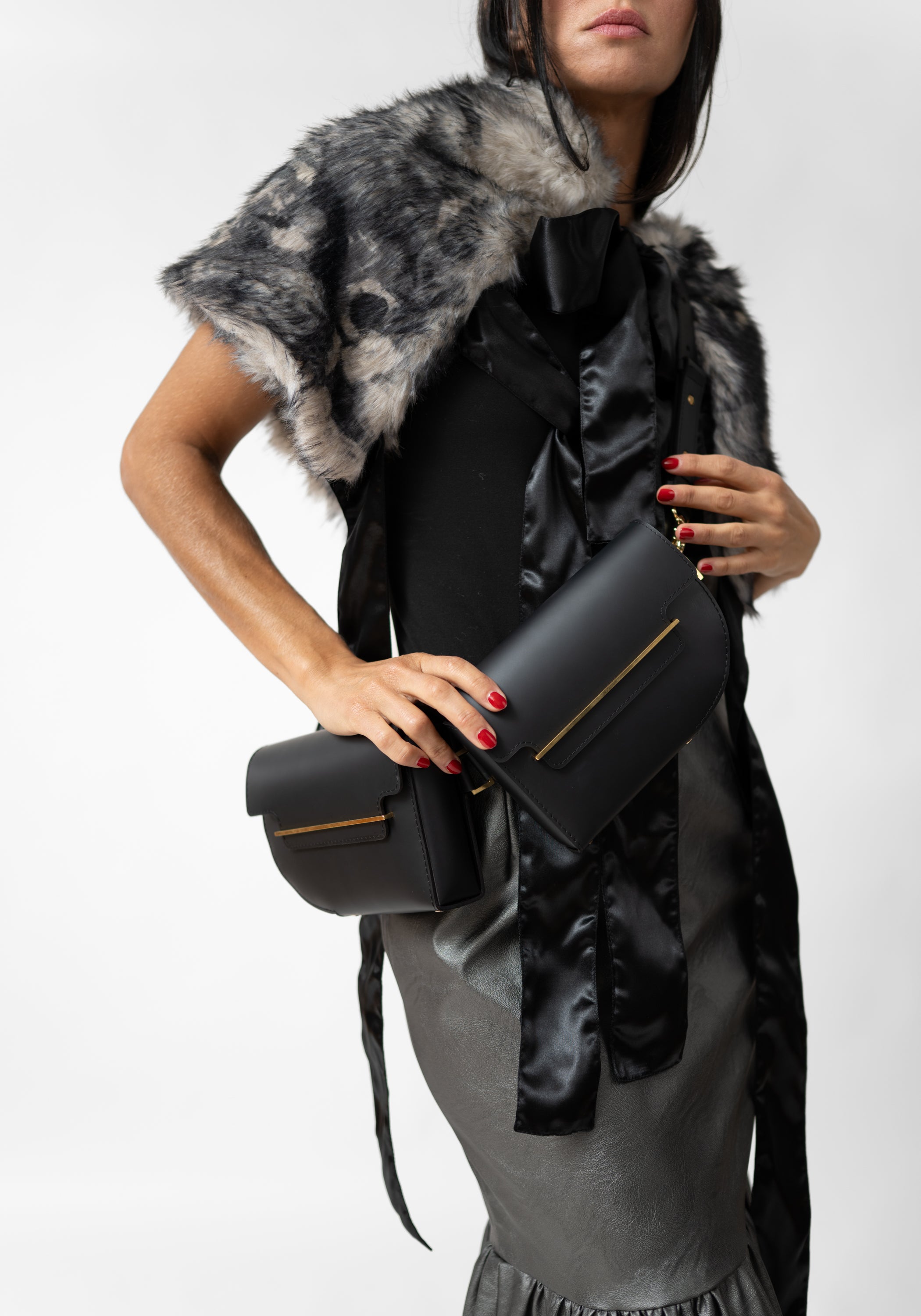 Rivolta Black Leather Sling Bag - December Thieves