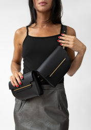 Rivolta Black Leather Sling Bag - December Thieves