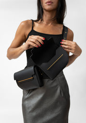 Rivolta Black Leather Sling Bag - December Thieves