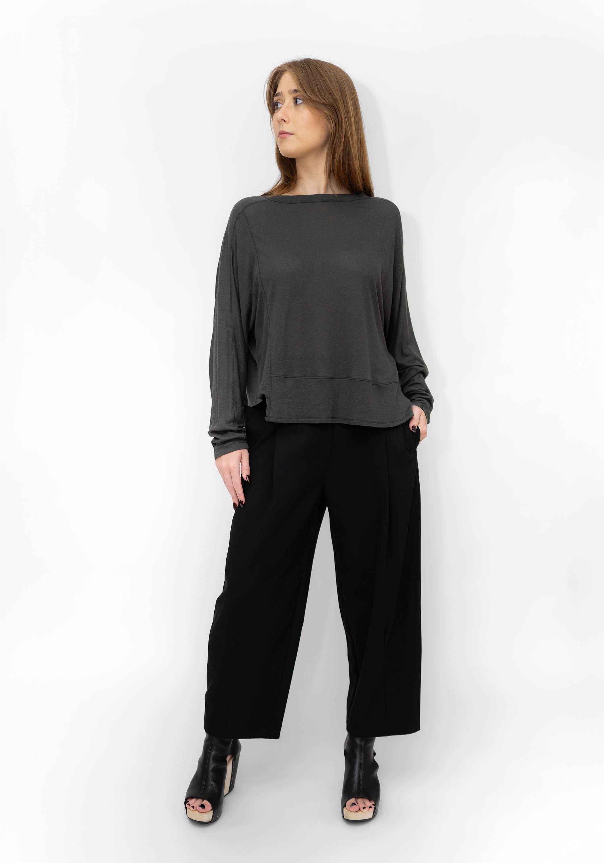 Drop Shoulder Wool Blend T-Shirt - December Thieves