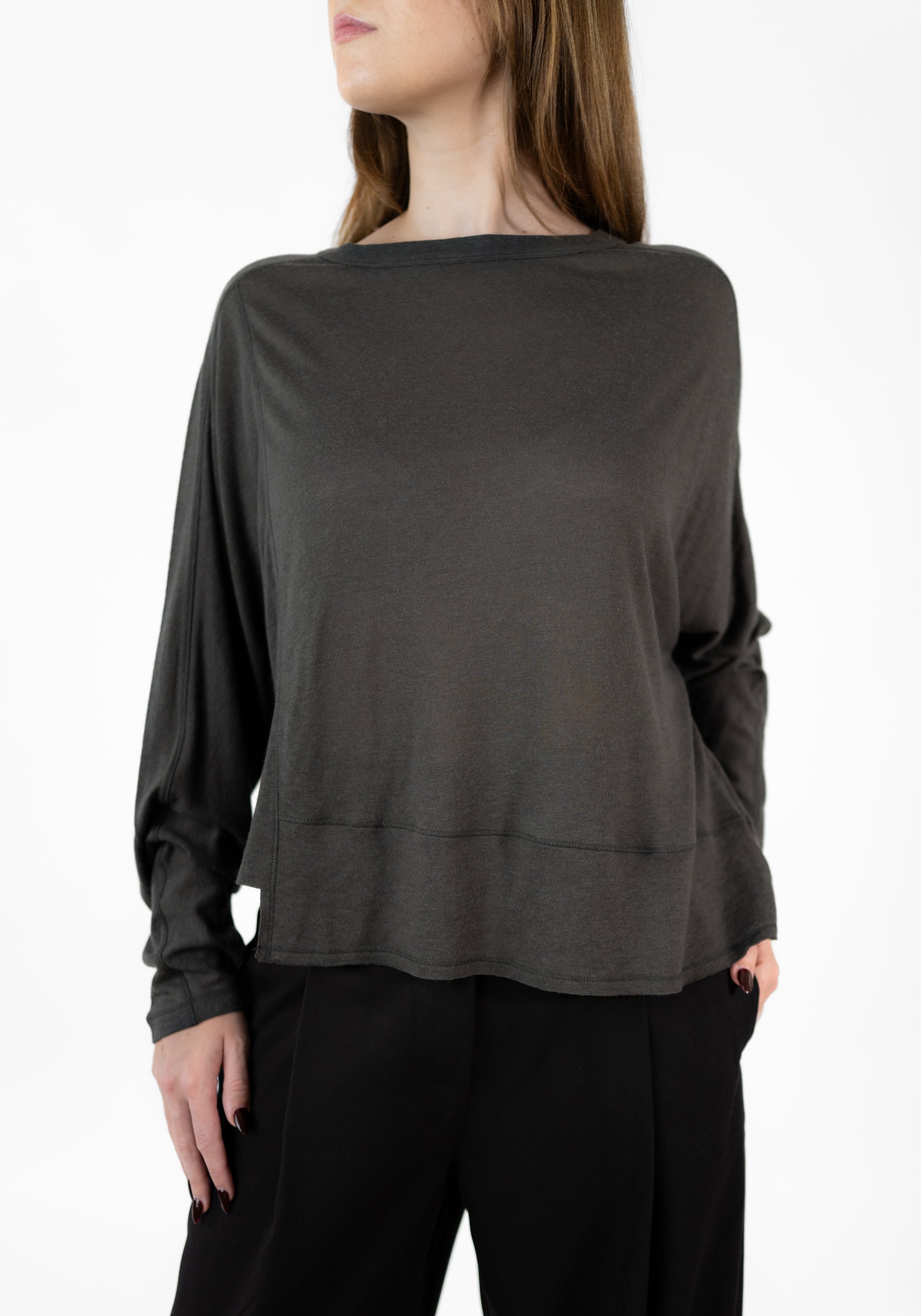 Drop Shoulder Wool Blend T-Shirt - December Thieves