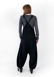 Drop Seat Button Front Jumpsuit