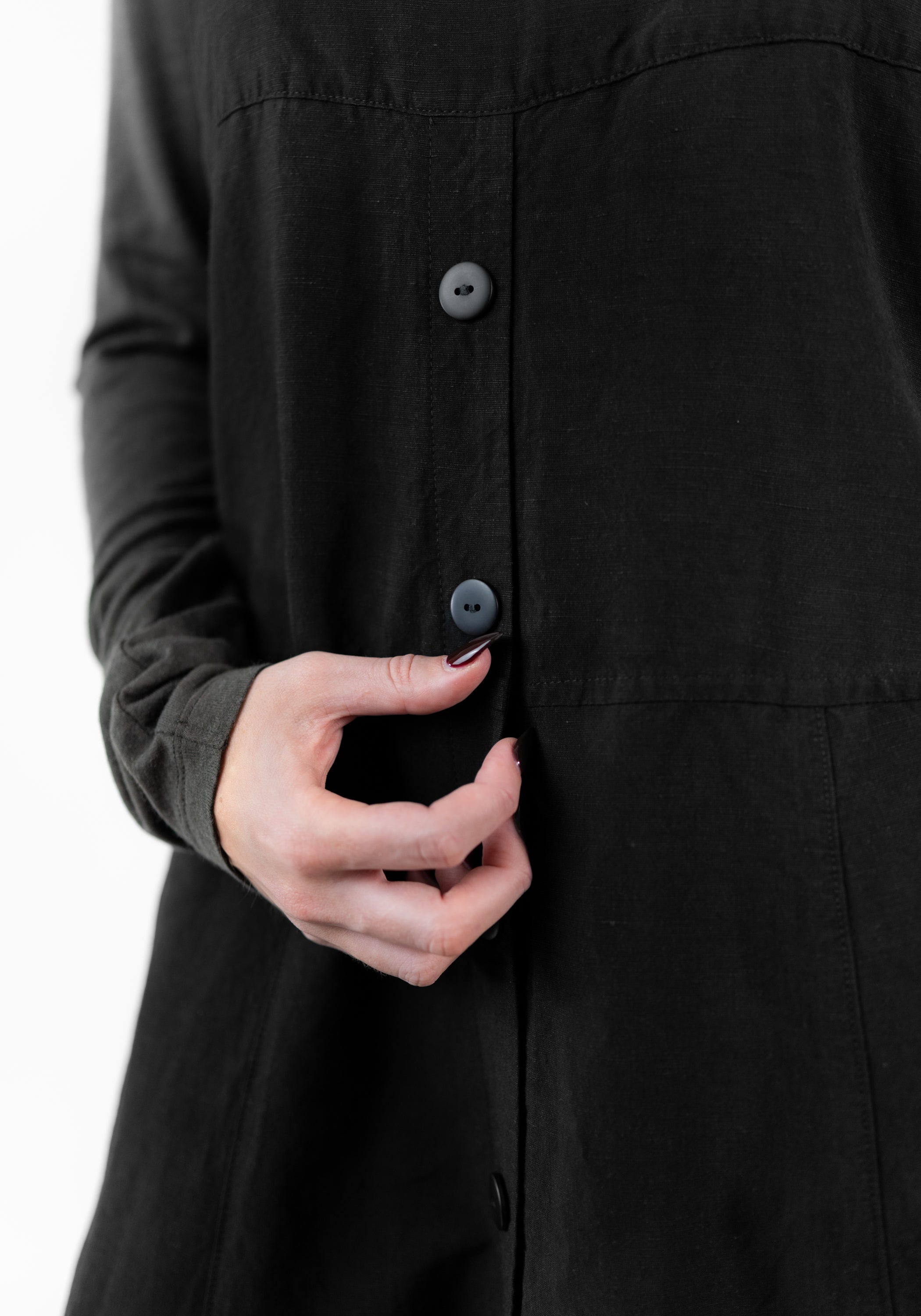 Drop Seat Button Front Jumpsuit