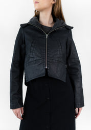 Coated Fleece Lined Hooded Jacket
