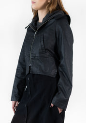 Coated Fleece Lined Hooded Jacket