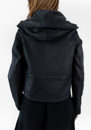 Coated Fleece Lined Hooded Jacket