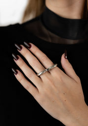 Sterling Black Spinel Double Ring - December Thieves