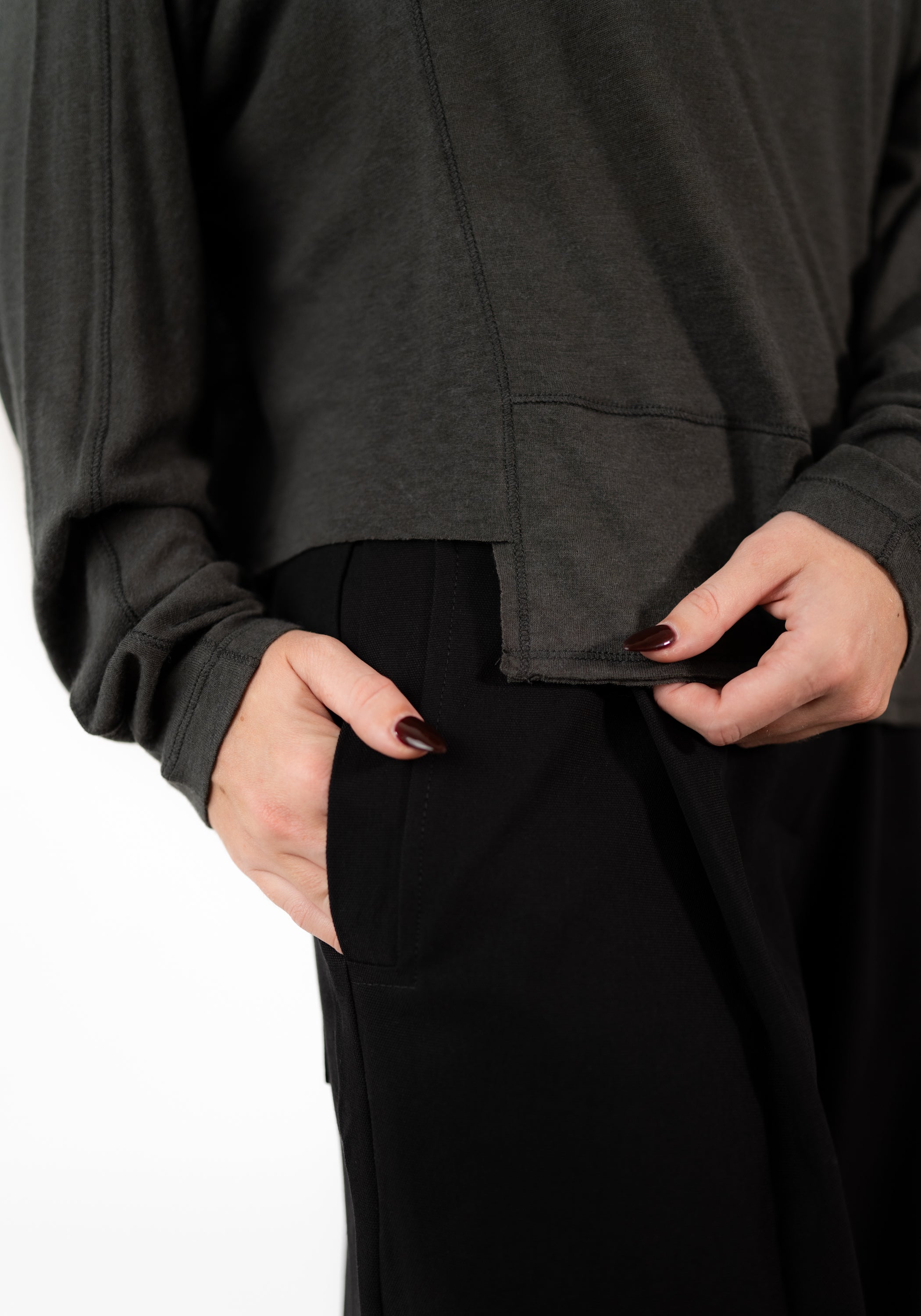 Drop Shoulder Wool Blend T-Shirt - December Thieves