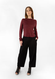 Long Sleeve Wool Blend T-Shirt