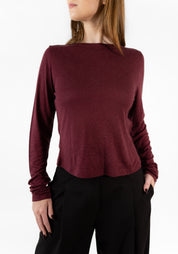Long Sleeve Wool Blend T-Shirt