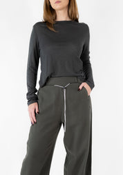 Long Sleeve Wool Blend T-Shirt