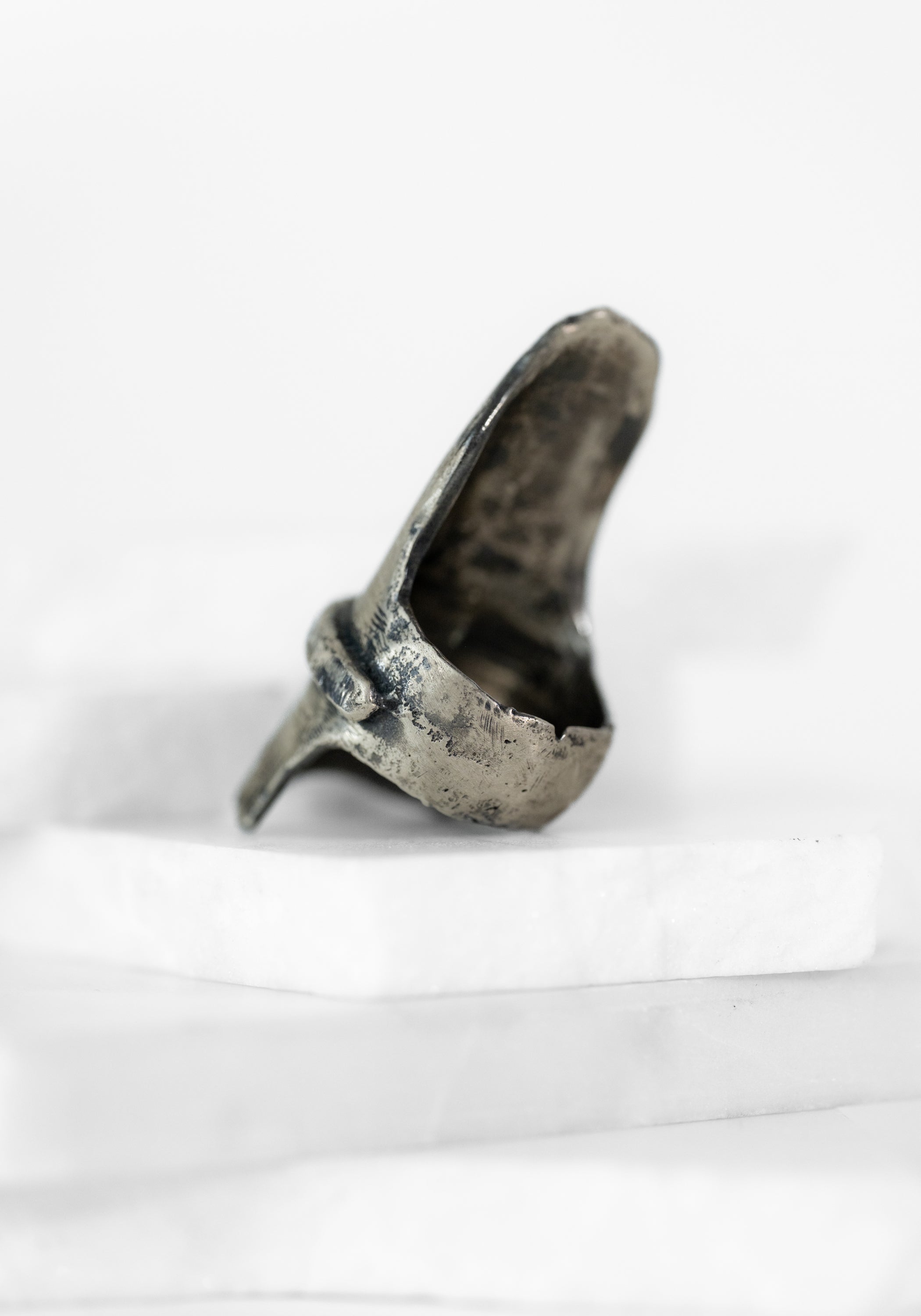 Sterling Black Spinel Bar Detail Ring - December Thieves
