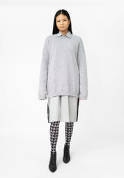 Oversized Metallic Knit Pullover - December Thieves