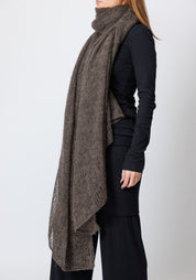 Mistic Oversized Gauzy Wool Blend Knit Scarf