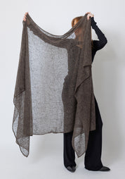 Mistic Oversized Gauzy Wool Blend Knit Scarf