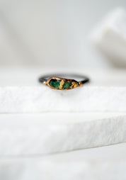 14K-24K Gold Brazilian Emerald Band