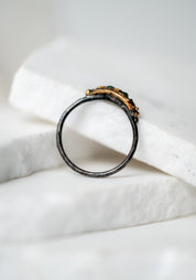 14K-24K Gold Brazilian Emerald Band