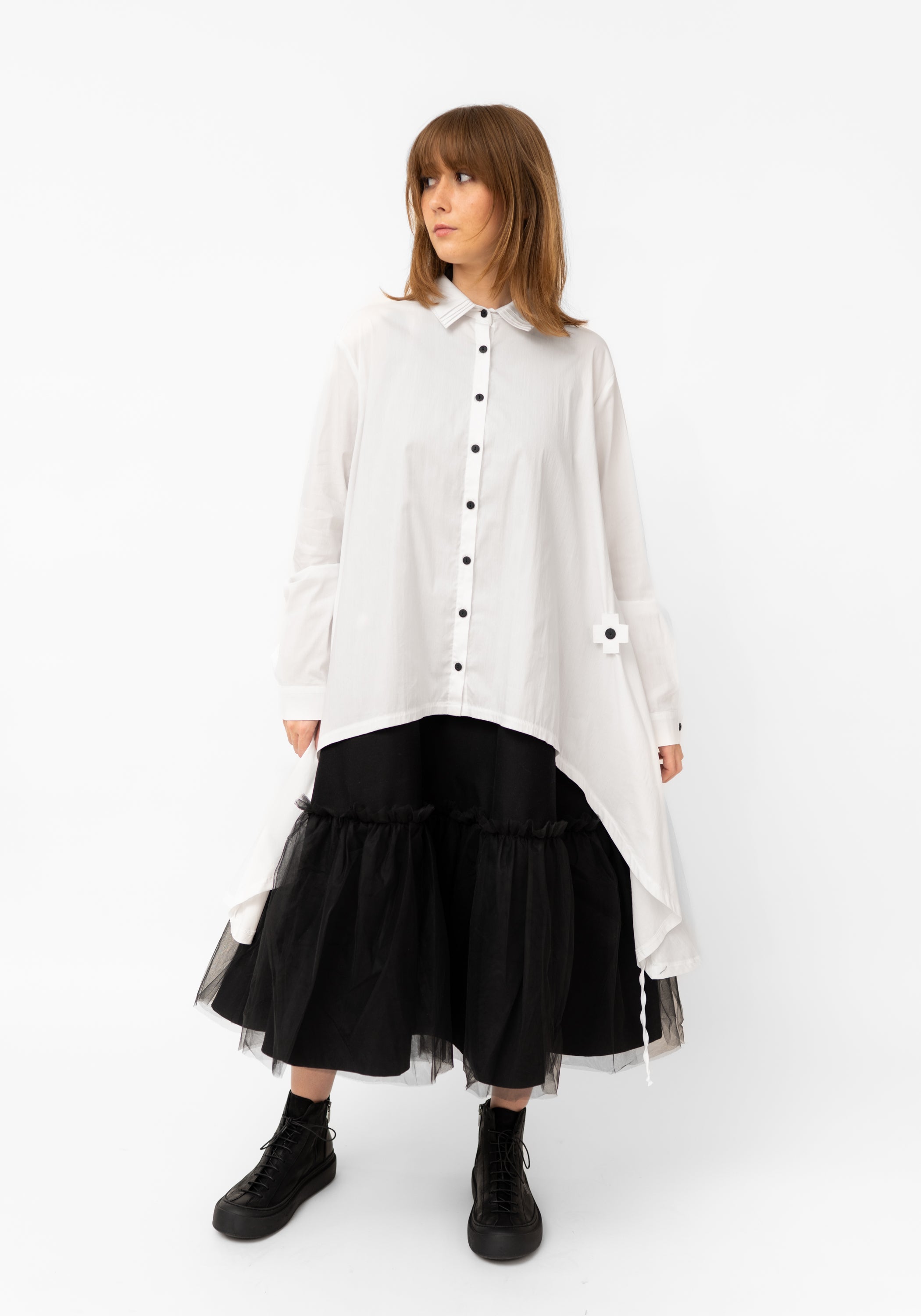Asymmetric Layered Collar Blouse