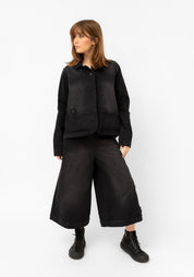 Cropped A-Line Denim Jacket