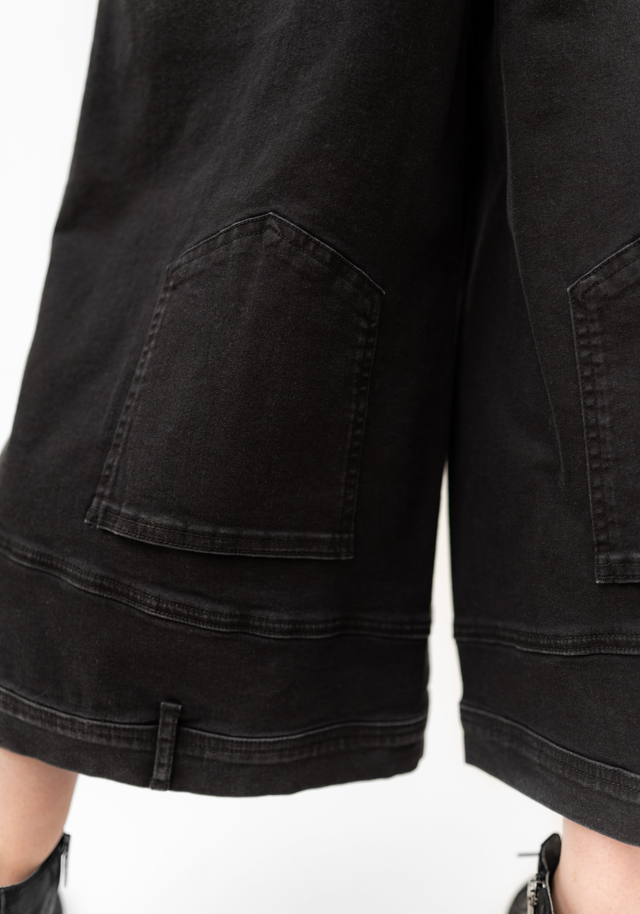 Upside Down Cropped Denim Pants